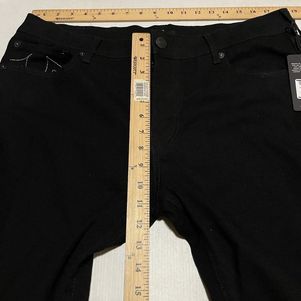 True Religion Geno Relaxed Slim Tapered Leg Jeans 36 X 33 Mens Black 105714